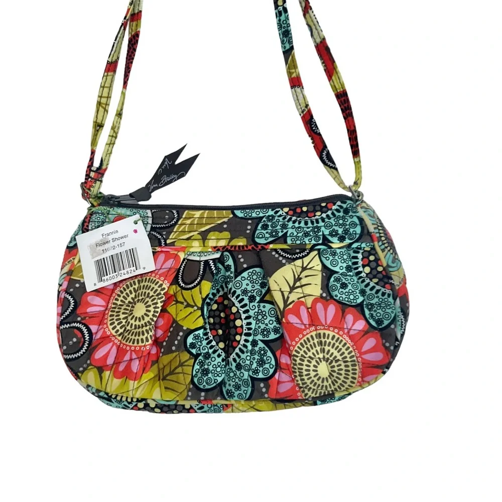 NWT Vera Bradley | Frannie Flower Shower Quilted Floral Shoulder Crossbo… - Picture 6 of 15